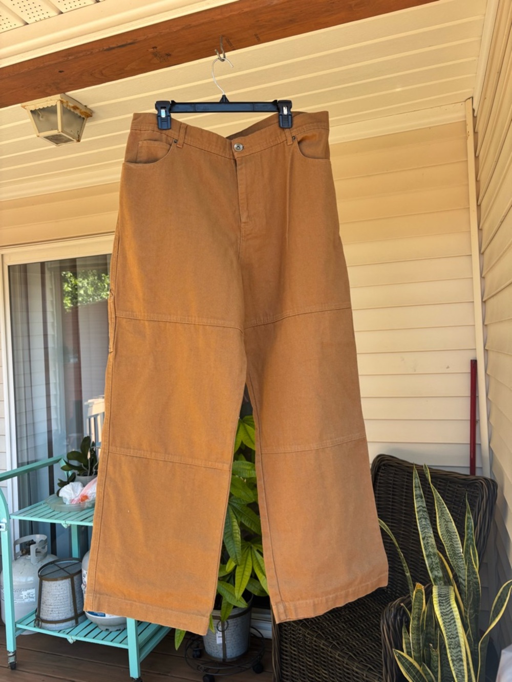 Southpole like No Boundaries Men's Wide Leg Baggy Cargo Pants in Brown